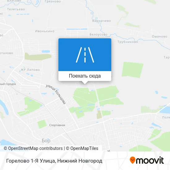 Карта Горелово 1-Я Улица