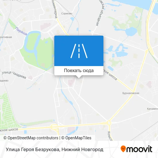 Карта Улица Героя Безрукова