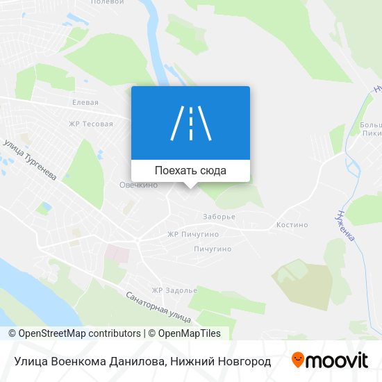 Карта Улица Военкома Данилова