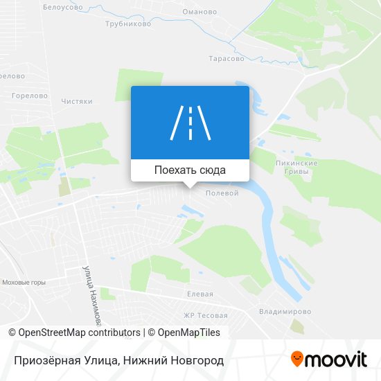Карта Приозёрная Улица