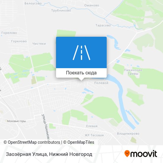 Карта Заозёрная Улица
