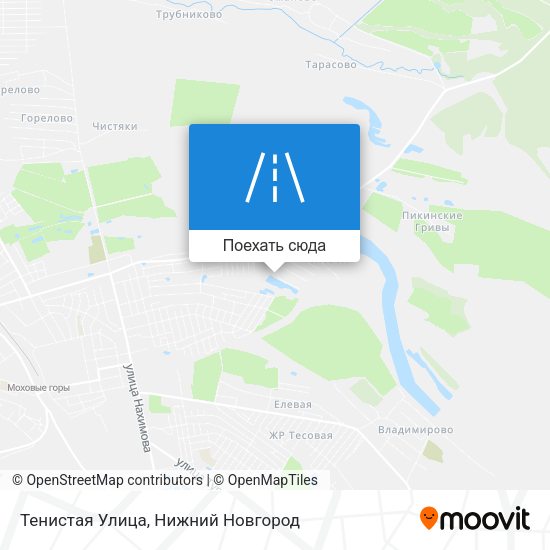Карта Тенистая Улица