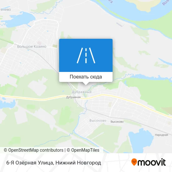 Карта 6-Я Озёрная Улица