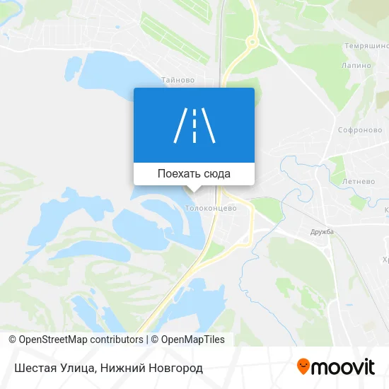 Карта Шестая Улица