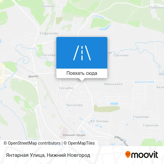 Карта Янтарная Улица