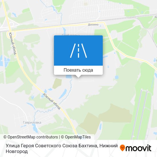 Карта Улица Героя Советского Союза Бахтина
