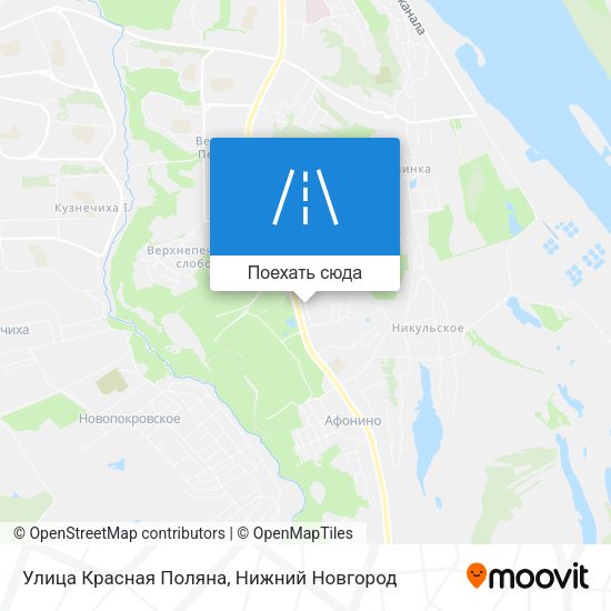 Карта Улица Красная Поляна