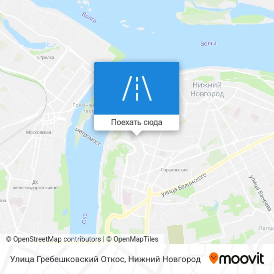 Карта Улица Гребешковский Откос