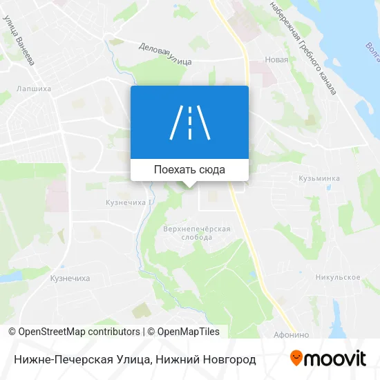 Карта Нижне-Печерская Улица