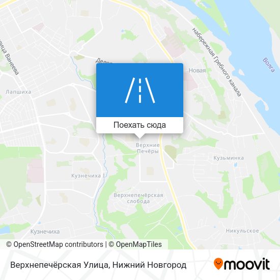 Карта Верхнепечёрская Улица