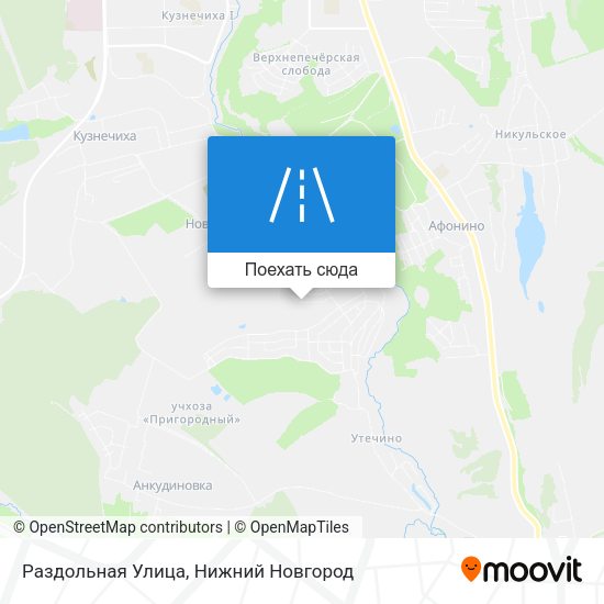 Карта Раздольная Улица