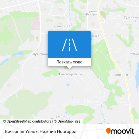 Карта Вечерняя Улица