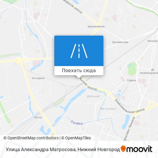 Карта Улица Александра Матросова