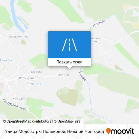 Карта Улица Медсестры Поляковой