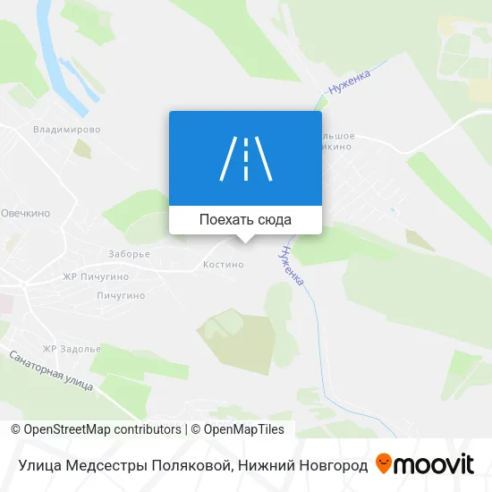 Карта Улица Медсестры Поляковой
