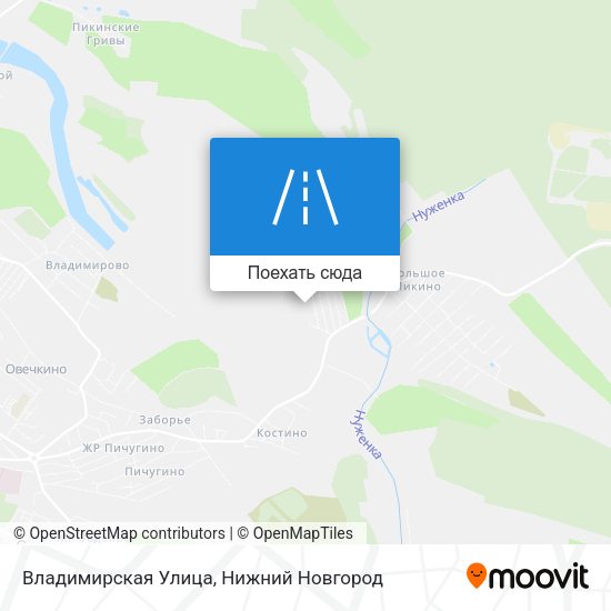 Карта Владимирская Улица