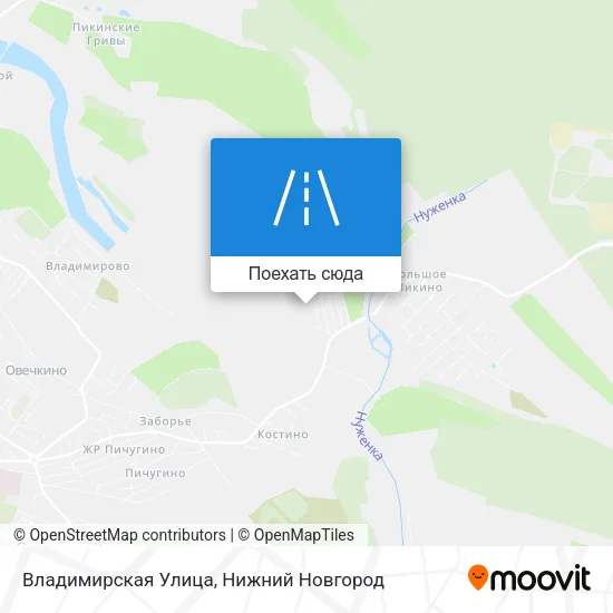 Карта Владимирская Улица