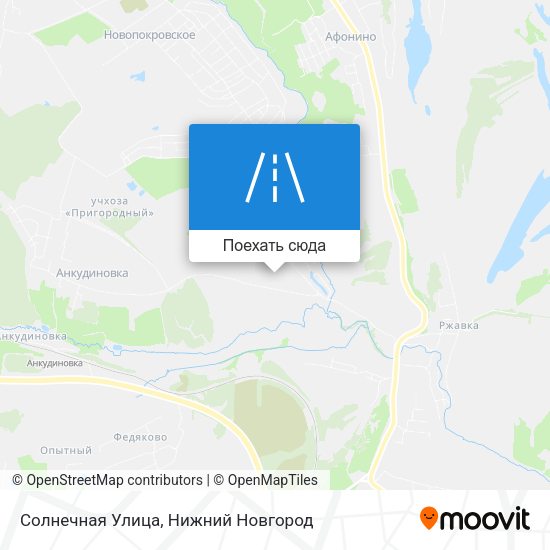 Карта Солнечная Улица
