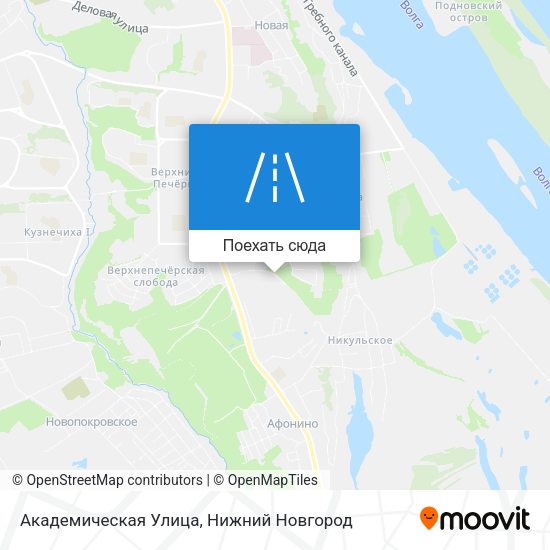 Карта Академическая Улица
