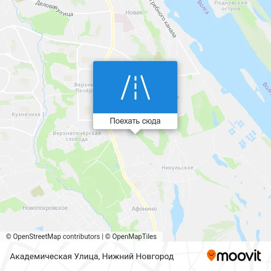 Карта Академическая Улица