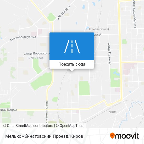 Карта Мелькомбинатовский Проезд