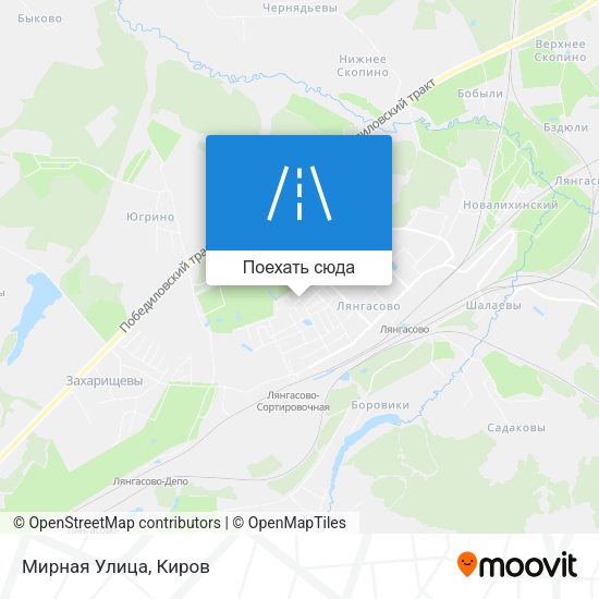 Карта Мирная Улица