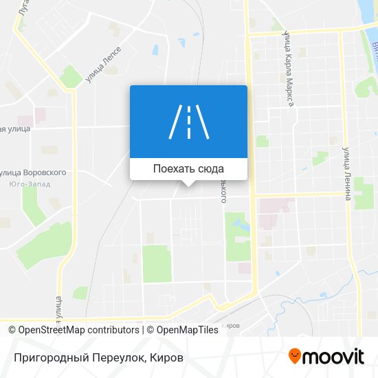 Карта Пригородный Переулок