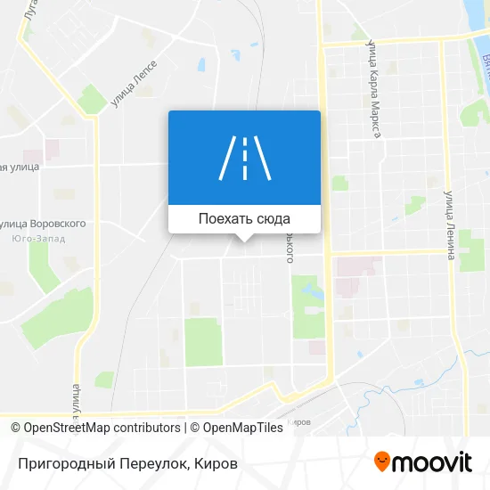 Карта Пригородный Переулок