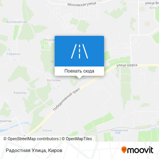 Карта Радостная Улица