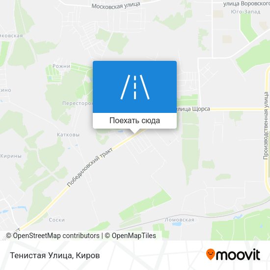 Карта Тенистая Улица