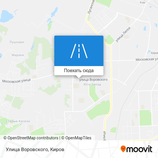 Карта Улица Воровского