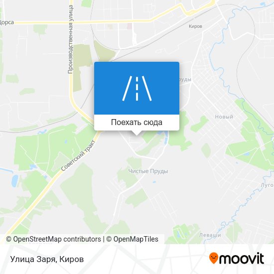 Карта Улица Заря