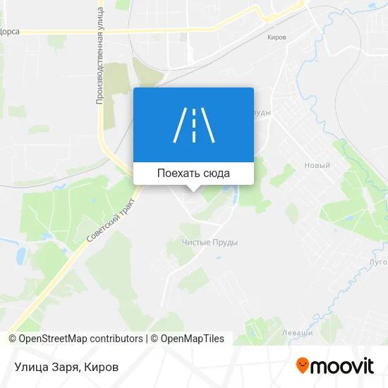 Карта Улица Заря