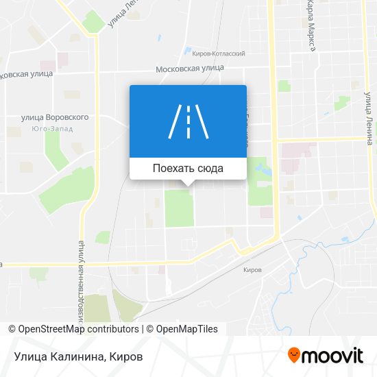 Карта Улица Калинина