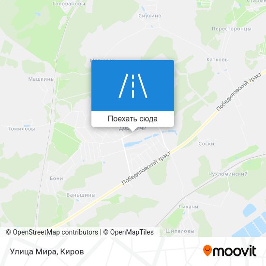 Карта Улица Мира