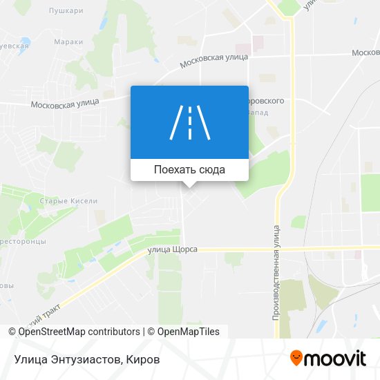 Карта Улица Энтузиастов