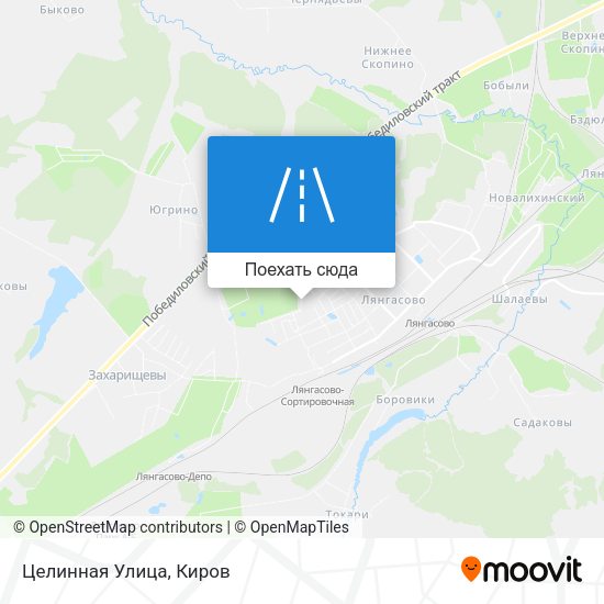 Карта Целинная Улица