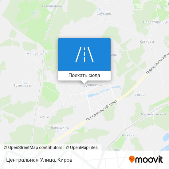 Карта Центральная Улица