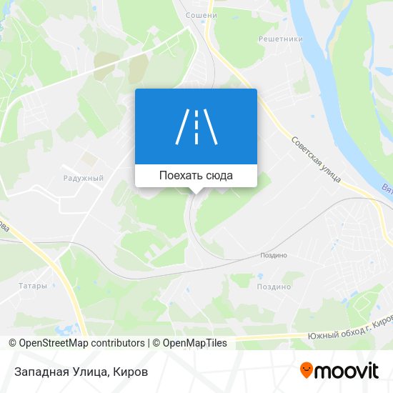 Карта Западная Улица