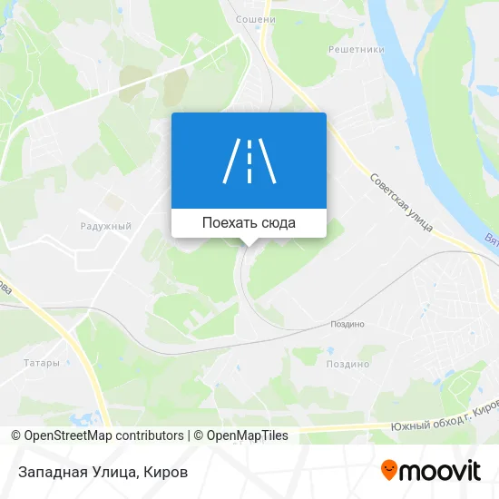 Карта Западная Улица