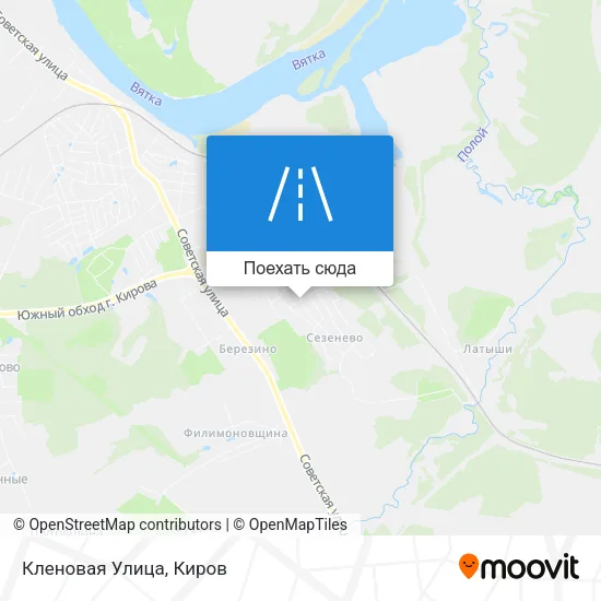 Карта Кленовая Улица