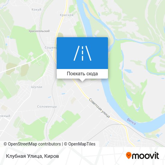 Карта Клубная Улица