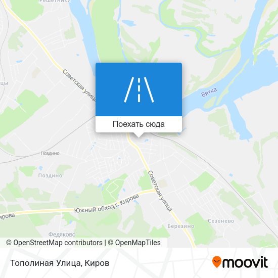 Карта Тополиная Улица