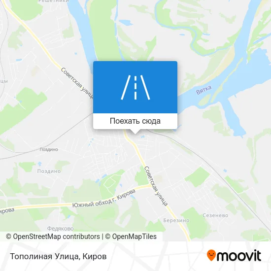 Карта Тополиная Улица
