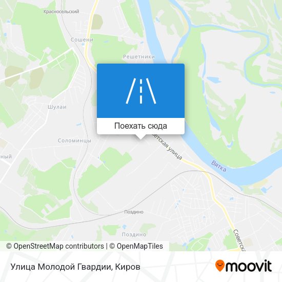Карта Улица Молодой Гвардии
