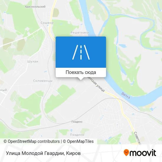 Карта Улица Молодой Гвардии