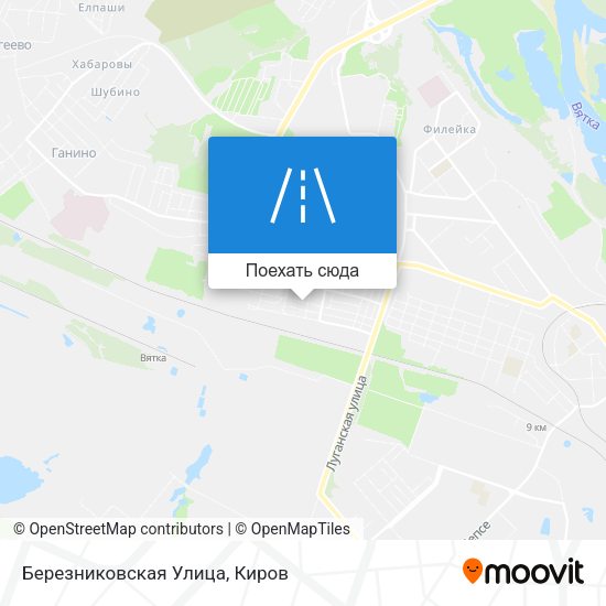 Карта Березниковская Улица