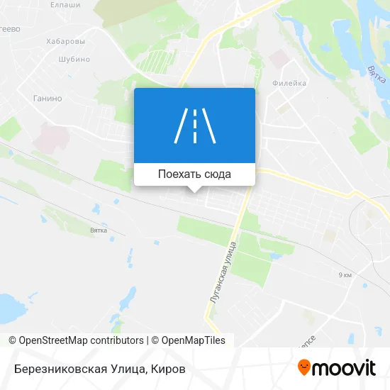 Карта Березниковская Улица
