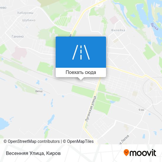 Карта Весенняя Улица