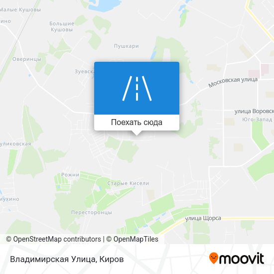 Карта Владимирская Улица